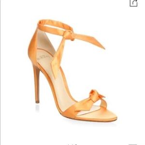 NWT Clarita Satin High Heel Sandals In Marigold